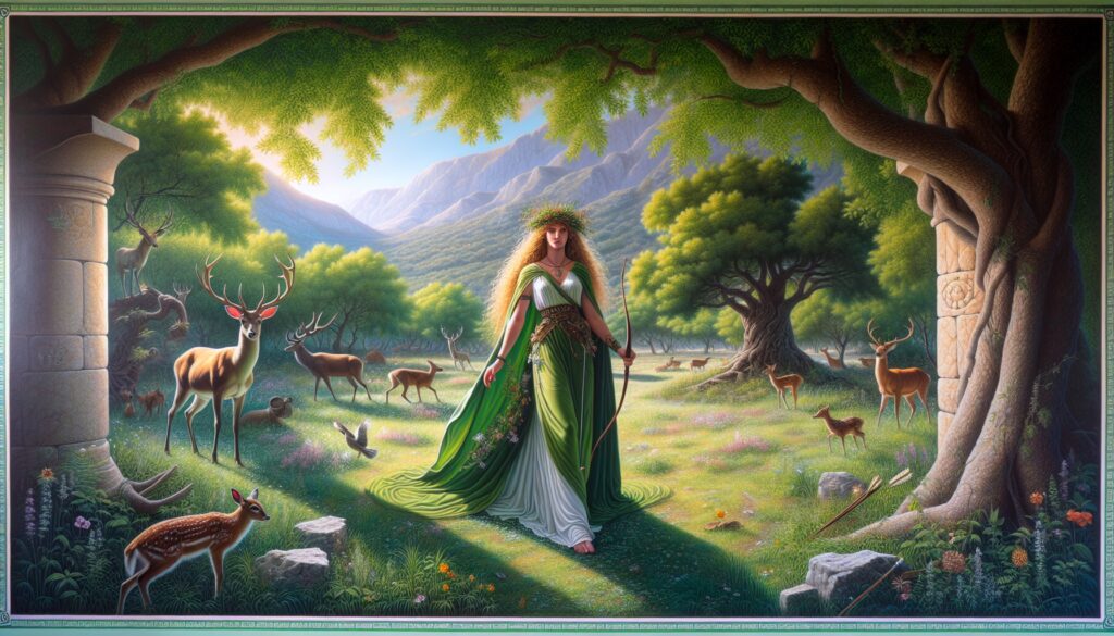 diktynna posiblemente relacionada con la caza y la naturaleza en la mitologia griega Diosas, dioses y deidades