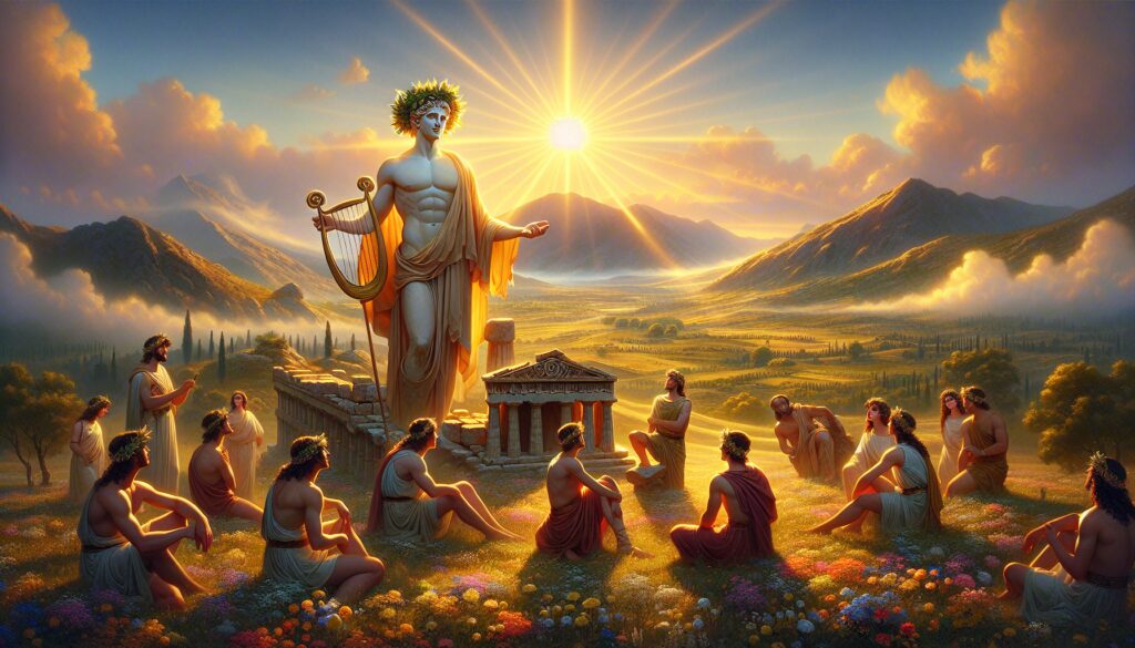 Apolo. Dios. Luz, música y flechas; su relación con el título curativo Paeán. cultura, impacto y legado de dioses y deidades en las diferentes civilizaciones apolo dios micenico Diosas, dioses y deidades
