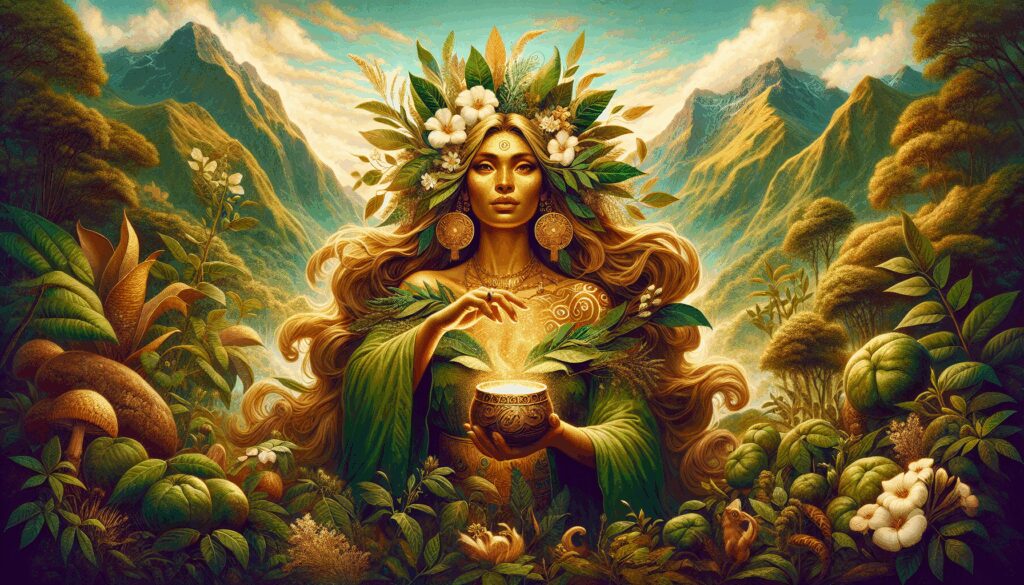 mama koka diosa de la coca planta sagrada de usos rituales y medicinales Diosas, dioses y deidades