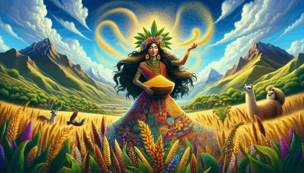 mama quinoa diosa protectora de la quinua y de la nutricion Diosas, dioses y deidades