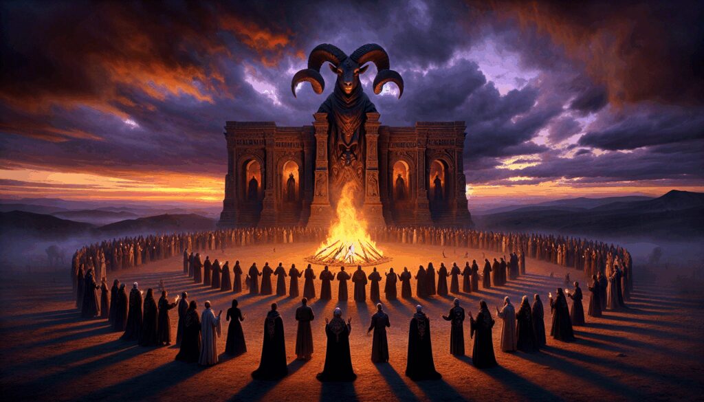 moloch dios asociado a sacrificios rituales de fuego y culto temido en tradiciones posteriores Diosas, dioses y deidades