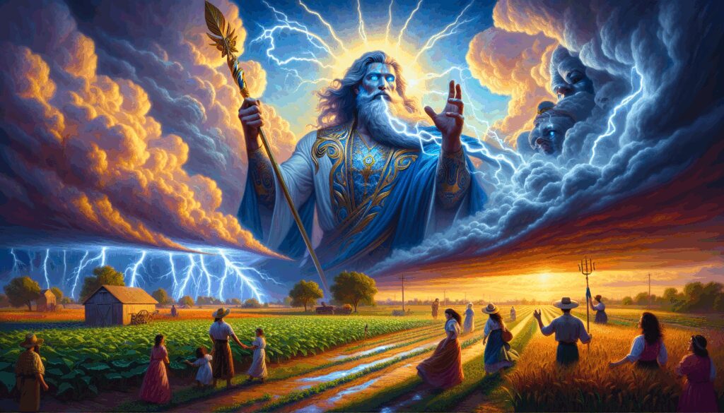 ishkur dios tormenta trueno y lluvia protector de cosechas y temporales Diosas, dioses y deidades