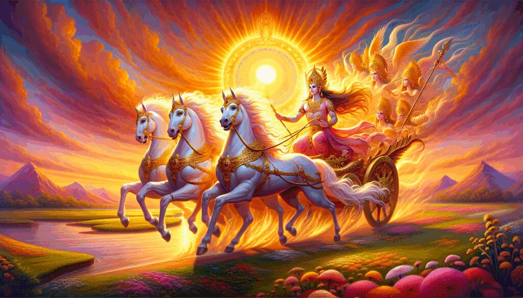 aruna aruna deidad y auriga del dios solar surya simbolo del amanecer Diosas, dioses y deidades
