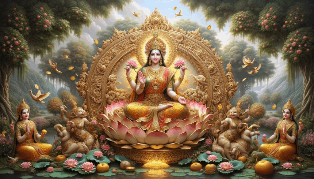 laksmi lakshmi diosa de la fortuna prosperidad y abundancia consorte de vishnu Diosas, dioses y deidades