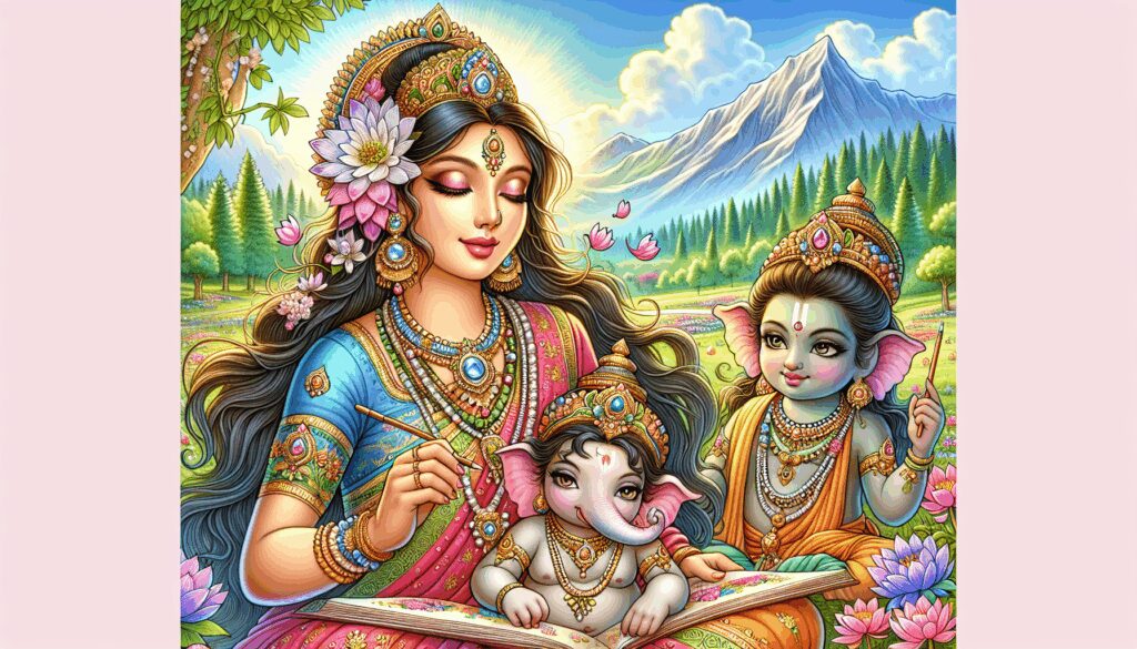 parvati diosa consorte de shiva madre de ganesha y karttikeya Diosas, dioses y deidades