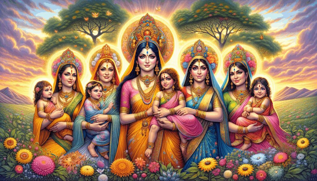 matrikas diosas grupo de madres divinas asociadas a la proteccion guerrera Diosas, dioses y deidades