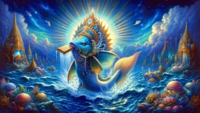 Matsia (Matsya). Dios. Avatar pez de Vishnu que salva los Vedas del diluvio. cultura, impacto y legado de dioses y deidades en las diferentes civilizaciones matsia matsya dios avatar pez de vishnu que salva los vedas del diluvio Diosas, dioses y deidades