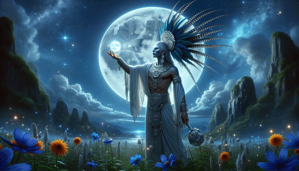 tecciztecatl dios deidad lunar que participa en el mito de los soles Diosas, dioses y deidades