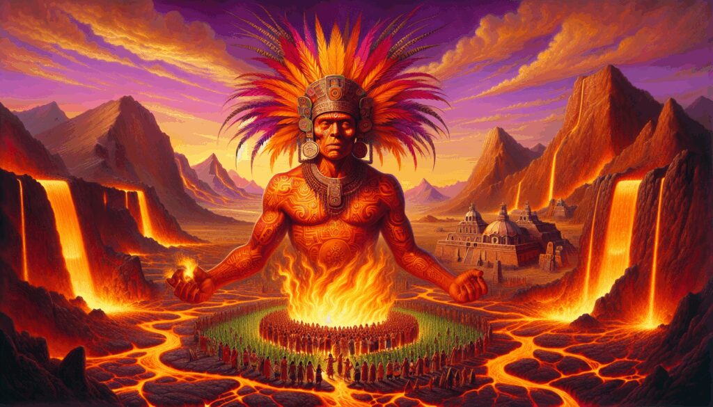 xiuhtecuhtli dios senor del fuego guardian del tiempo y de la vida Diosas, dioses y deidades