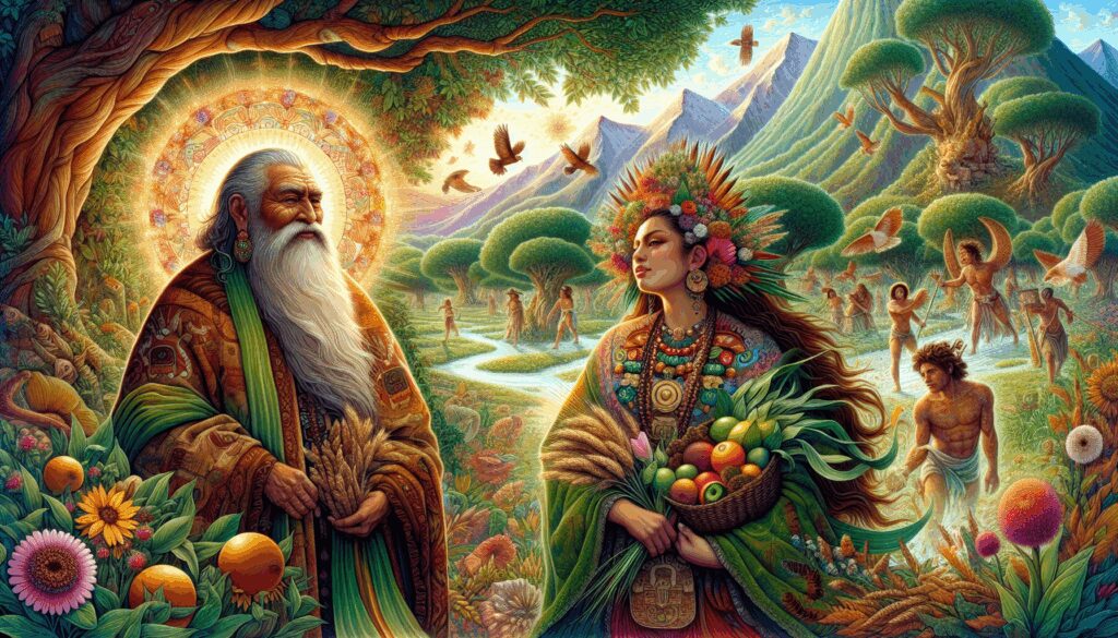 tonanacatecuhtli dios senor de la manutencion y la creacion junto a tonacacihuatl Diosas, dioses y deidades